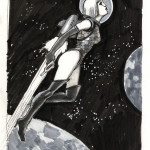 Gabriel Hernandez Walta : "Space pin-up" (drawn at Andenne comic convention in 1999 / dessin réalisé à la Fête de la BD d'Andenne en 2015)